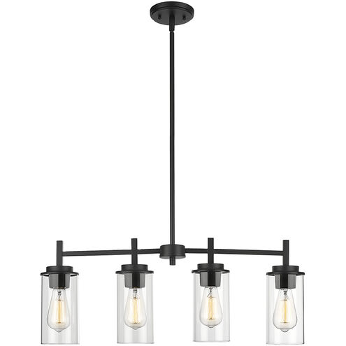 Janna 4 Light 28 inch Matte Black Chandelier Ceiling Light